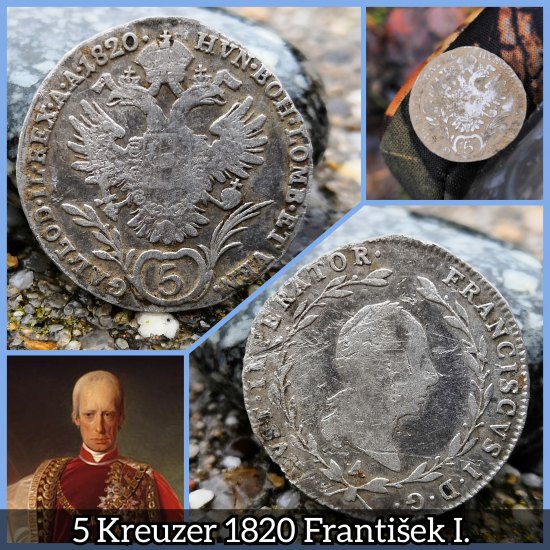 5 Kreuzer 1820 A Franta I.