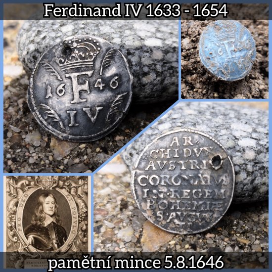 Ferdinand IV - 1646 - pamětní mince