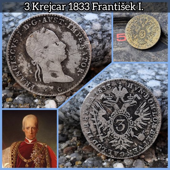 3 Krejcar Franta I. 1833 C