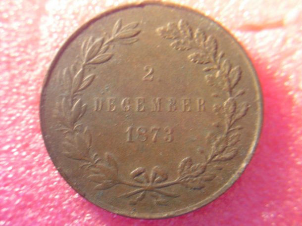 Válečná medaile 2.Decenber 1873
