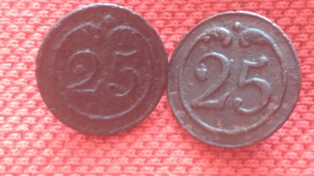 Napoleonské knoflíky (Rozdíl ve velikosti čísel rozmėr1,5 ten druhý1,6cm )