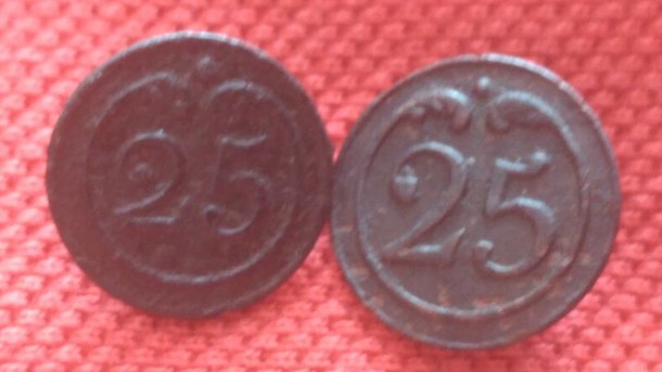 Napoleonské knoflíky (Rozdíl ve velikosti čísel rozmėr1,5 ten druhý1,6cm )