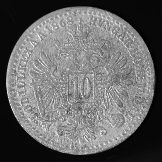 Můj první stříbrňák - Desetikrejcar 1868