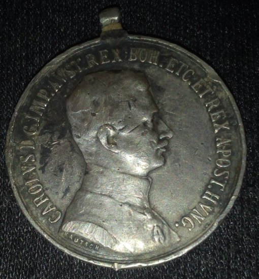 Velká stříbrná medaile za statečnost I. třída 1917- avers