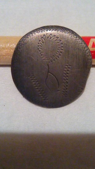 Knoflk bronz s obrázkem