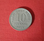 10 deutches reich pfennig 1921