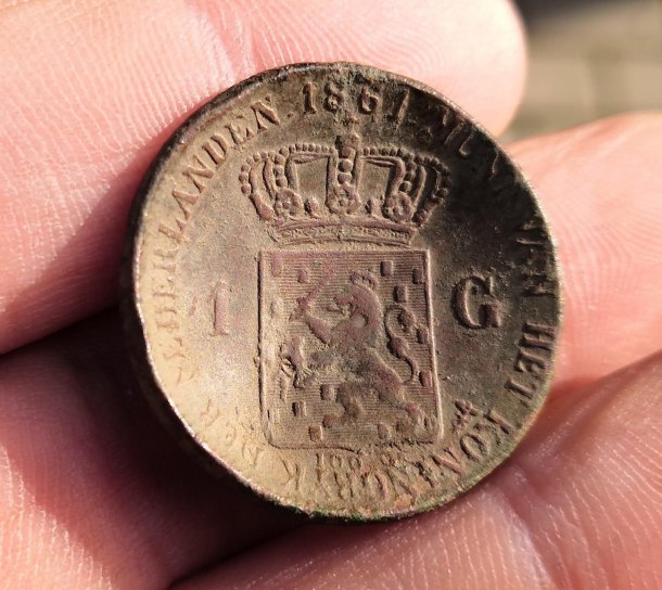 1 Gulden - Willem III 1861 - měď !!!