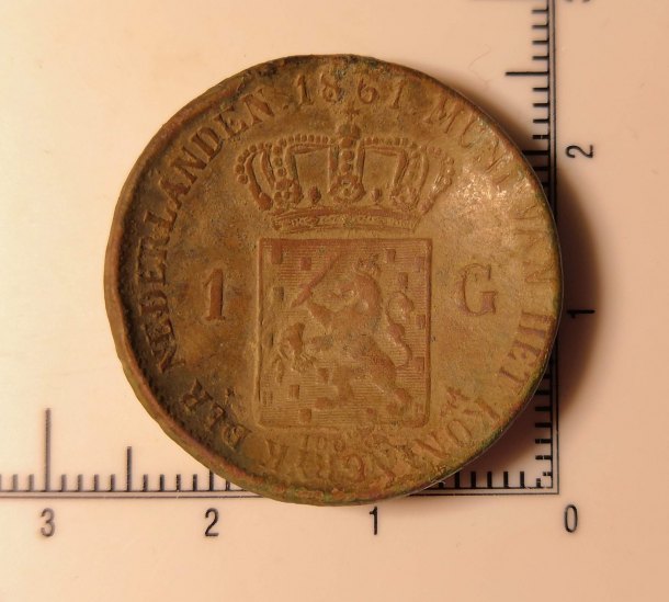 1 Gulden - Willem III 1861 - měď !!!