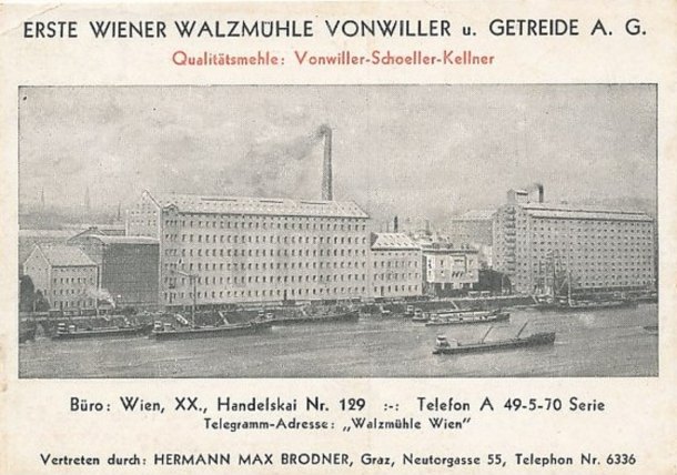 Mlýnská plomba - Erste Wiener Walzmühle Vonwiller & Comp.