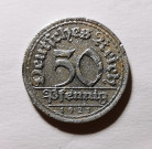 Nemecko 50 pfennig 1921 Mincovňa "F" - Stuttgart
