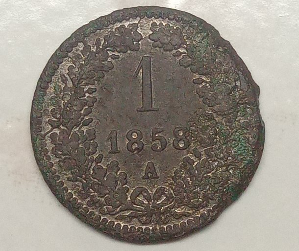 1 krejcar 1858 A
