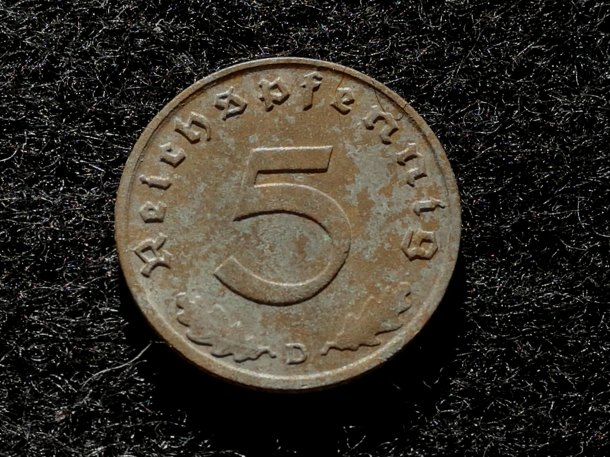 5 Pfennig 1937 D