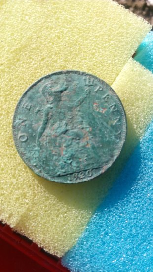 1920 UK Penny value, George V.