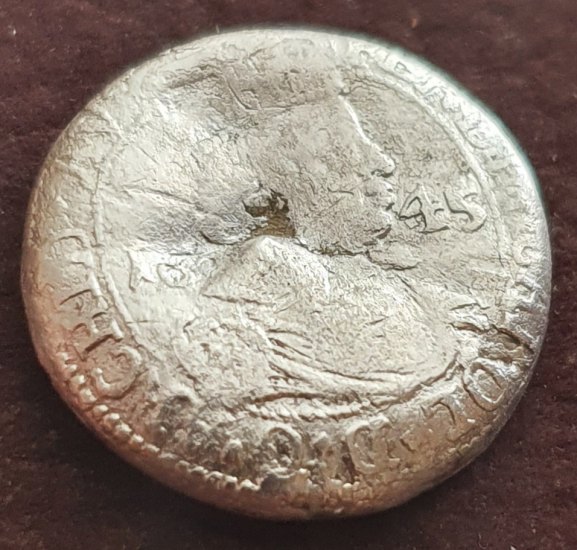 Knoflík? 1645 stříbro vzor 3krej. Ferdinand Karel