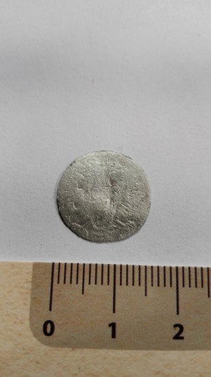 Stříbrná mince z třicetileté války.