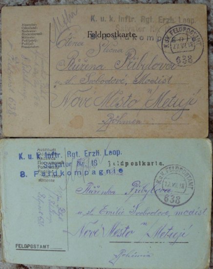 Polní pošta-1918