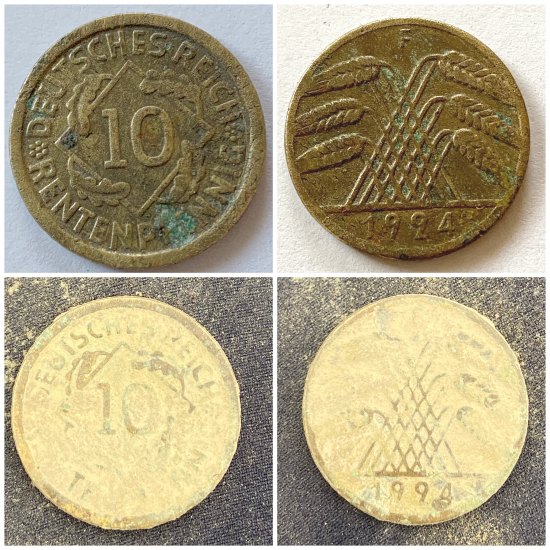 10 Rentenpfennig 1924 F