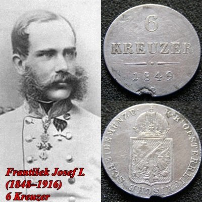 František Josef I. (1848–1916) – 6 Kreuzer (6 Krejcar)