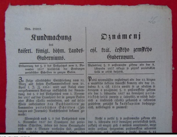 Listina z roku 1839