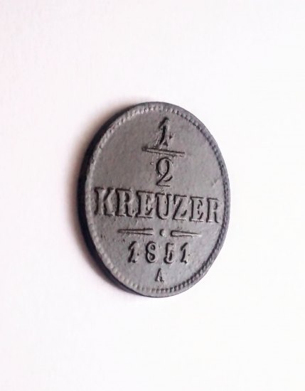 1/2 Kreuzer FJI 1851 A