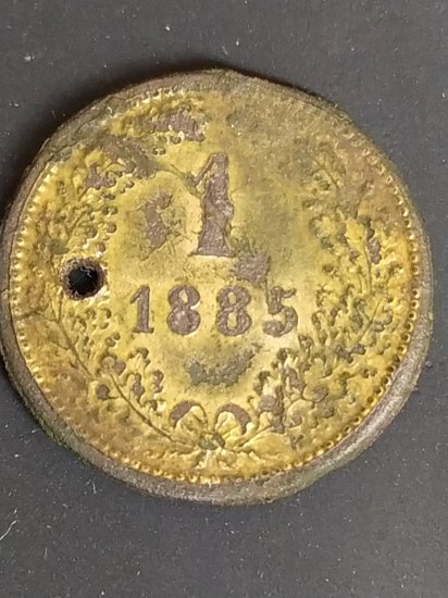 1 kreuzer 1885 pozlacený