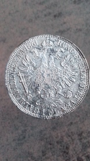 1 Florin- 1 Gulden - Zlatník F.J.1861 A