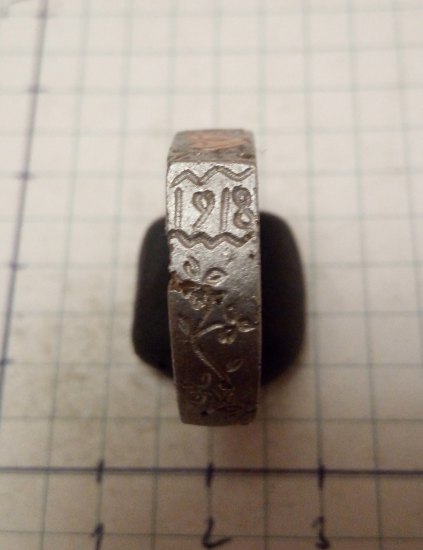 Zákopový prsten s měděným srdíčkem ( 1914 - 1918 )
