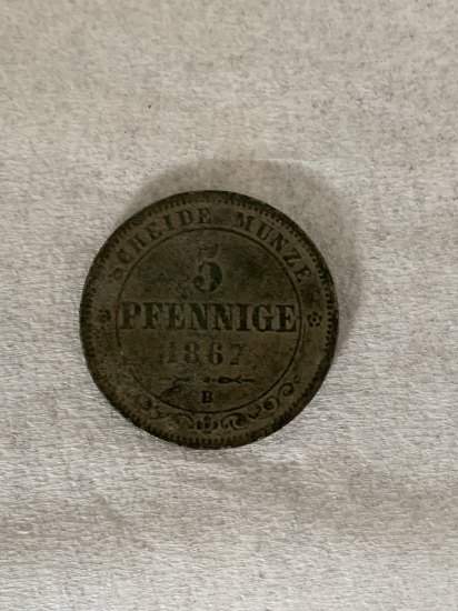 5 pfennige 1867 B