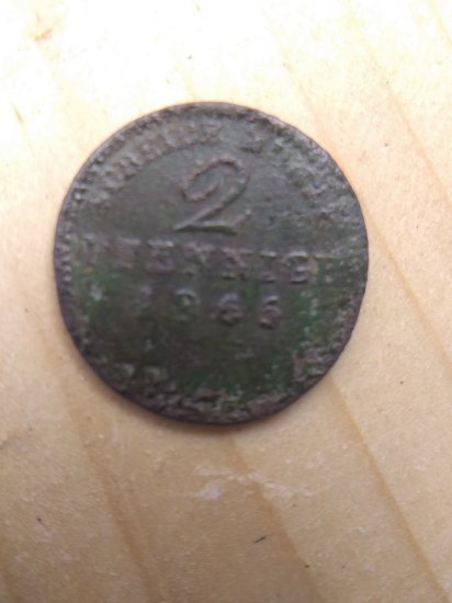 1865 2.Pfenige Sachsen zatím první svého druhu v katalogu mincí  Vyměním