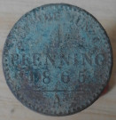 1 pfenning 1865 A