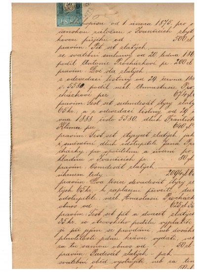 Svatební smlouva 1889