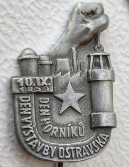 Odznak Den horníků - den výstavby Ostravska