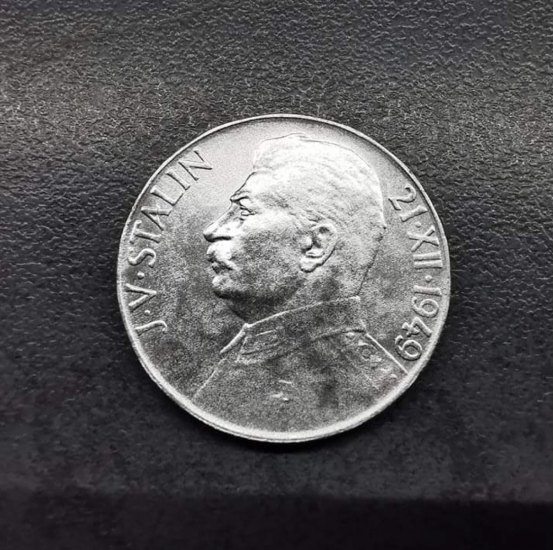 Pamětní stříbrná 50 koruna Stalin 1949