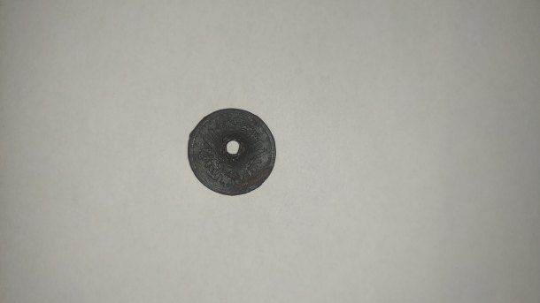 2 Pfennig 1876 s dírou uprostřed
