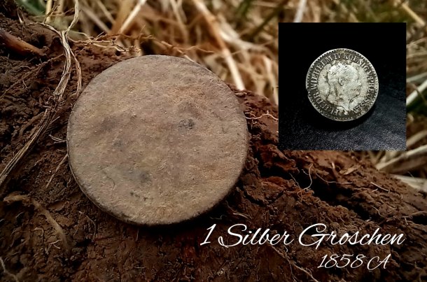 1 Silber Groschen 1858 A.