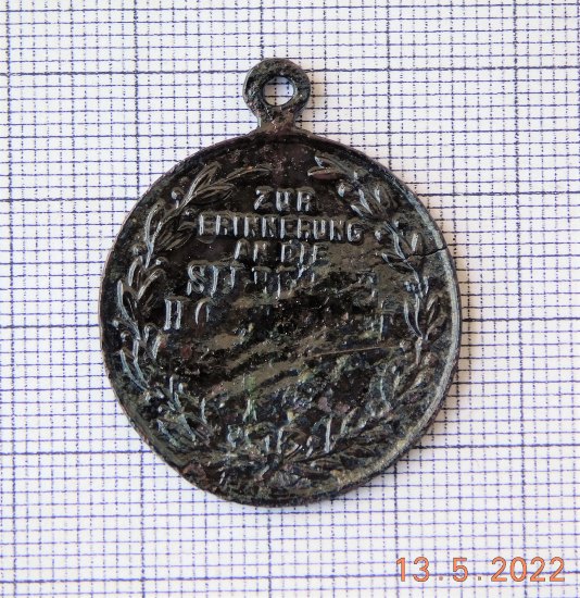 Medaile -na památku-stříbrné výročí svatby 24.dubna 1879 FJI+Sissi