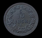 5/10 Kreuzer (1858 A) - František Josef I.