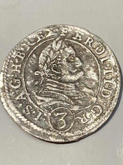 3 Krejcar Ferdinand II 1627