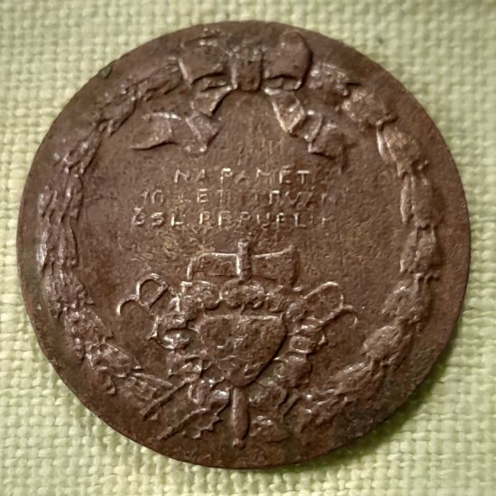 Medaile na pamet 10 let CSL Republiky 1918 - 1928