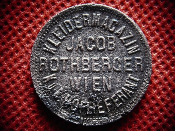 Reklamní žeton Jacob Rothberger-Wien