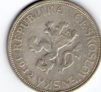 československá mince 5Kčs 1932