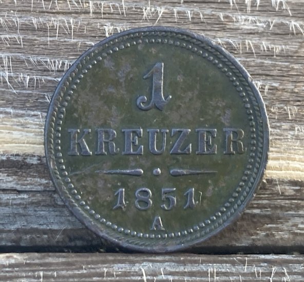 1 Kreuzer 1851 A Top
