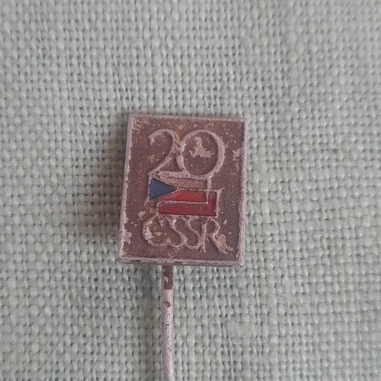 Czech Flag celebration pin from 1965