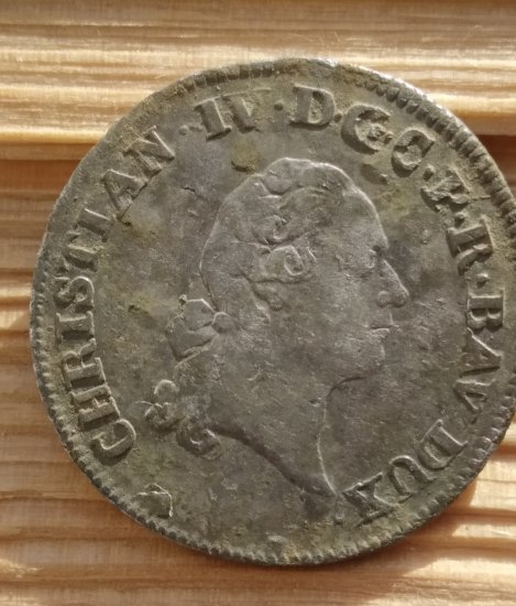 Stříbro Christian IV 1763 M