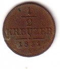 1/2 kreuzer 1851 A