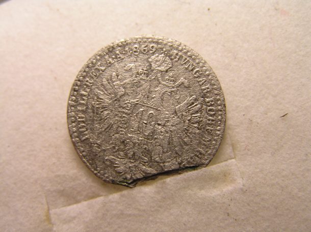 Stříbrná mince-desetikrejcárek
