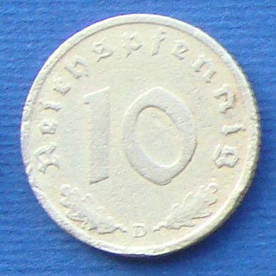 10 pfennig 1939 D