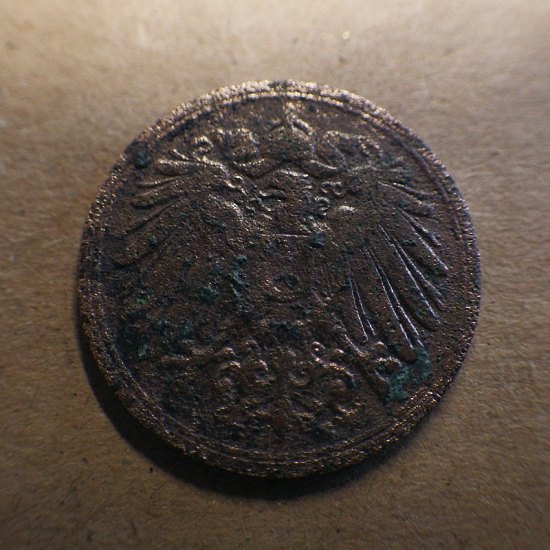 1 Pfennig 1909 Vilem II Pruský