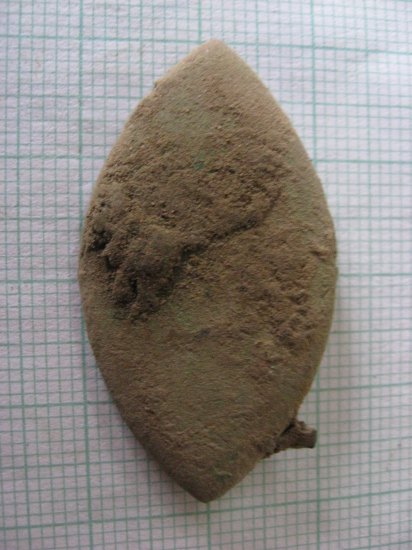Falera koňská ve tvaru olivky, 38 mm