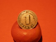 1950- 	Spolková republika Německo (1949–1990) – 1 pfennig (č. 3951)